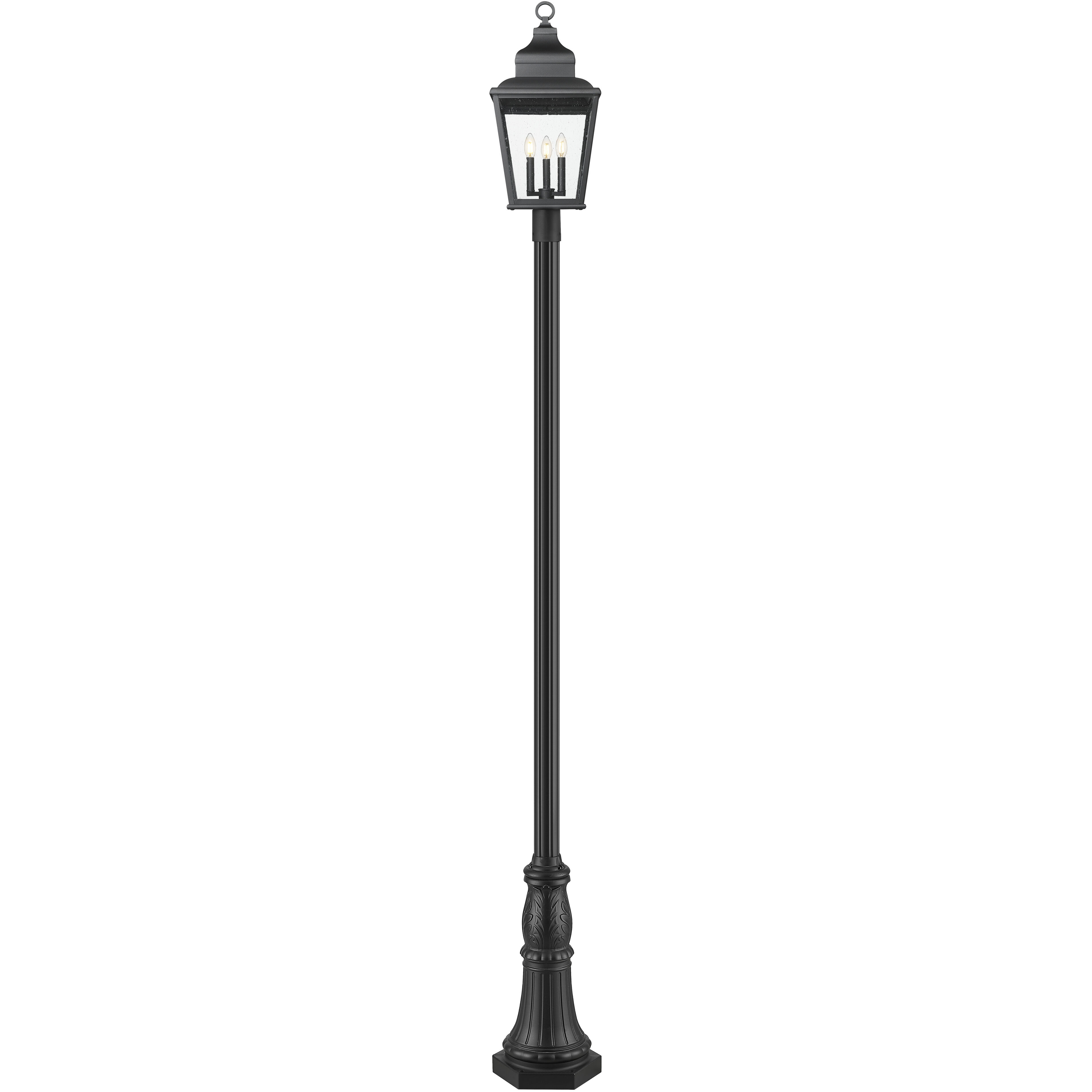 Raphael 3 Light 122 inch Sand Black Outdoor Post Mounted Fixture in Soft Sand Black