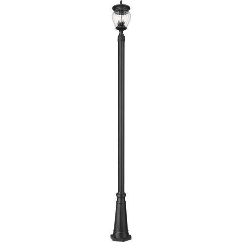 Davina 3 Light 114.25 inch Black Outdoor Post Mounted Fixture in G9