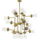 Calliope 20 Light 42 inch Foundry Brass Chandelier Ceiling Light