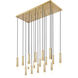 Stari Linear Chandelier Ceiling Light in Modern Gold
