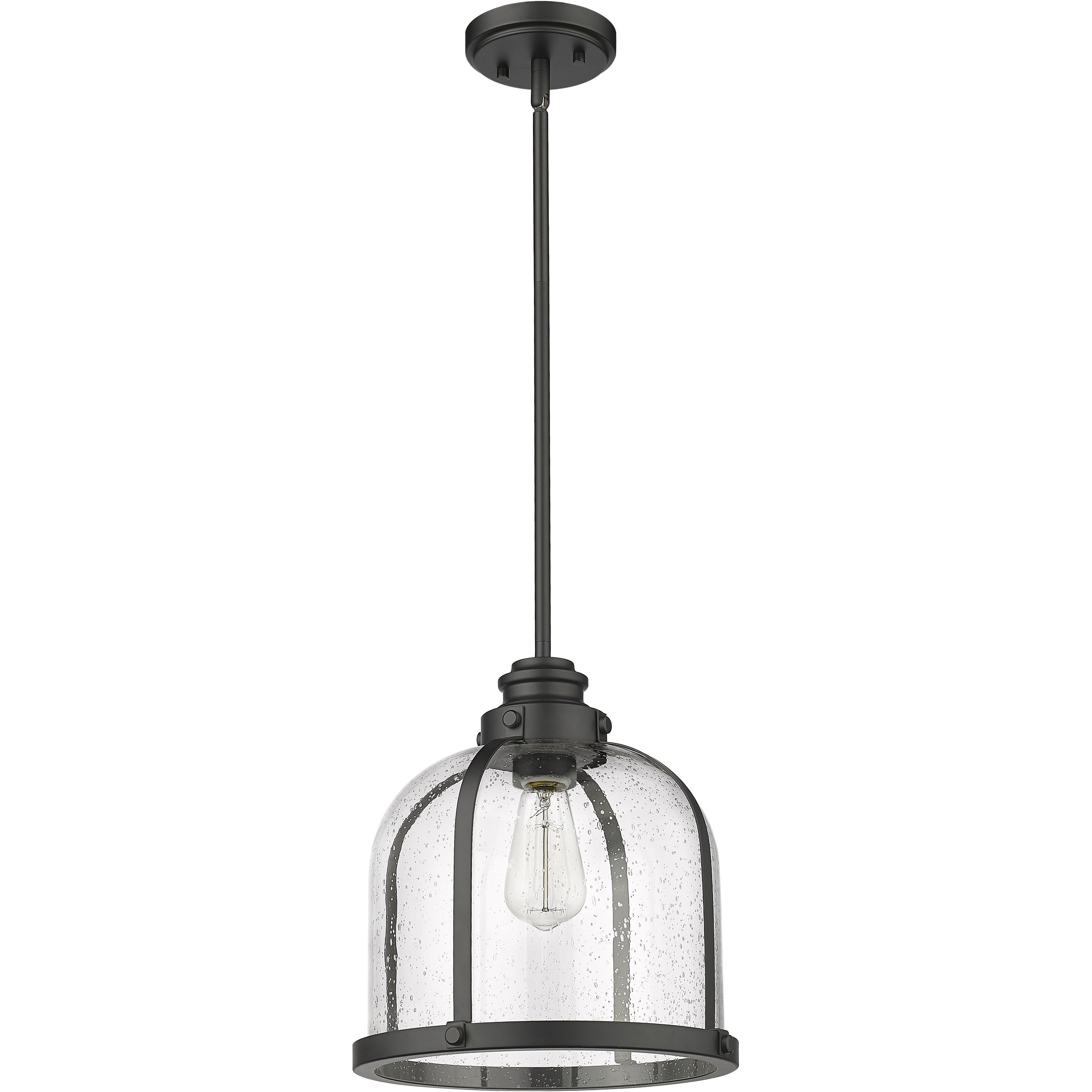 Burren 1 Light 12.25 inch Matte Black Pendant Ceiling Light