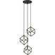 Vertical 3 Light 18 inch Bronze and Olde Brass Chandelier Ceiling Light