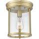 Thayer 1 Light 9.25 inch Luxe Gold Flush Mount Ceiling Light