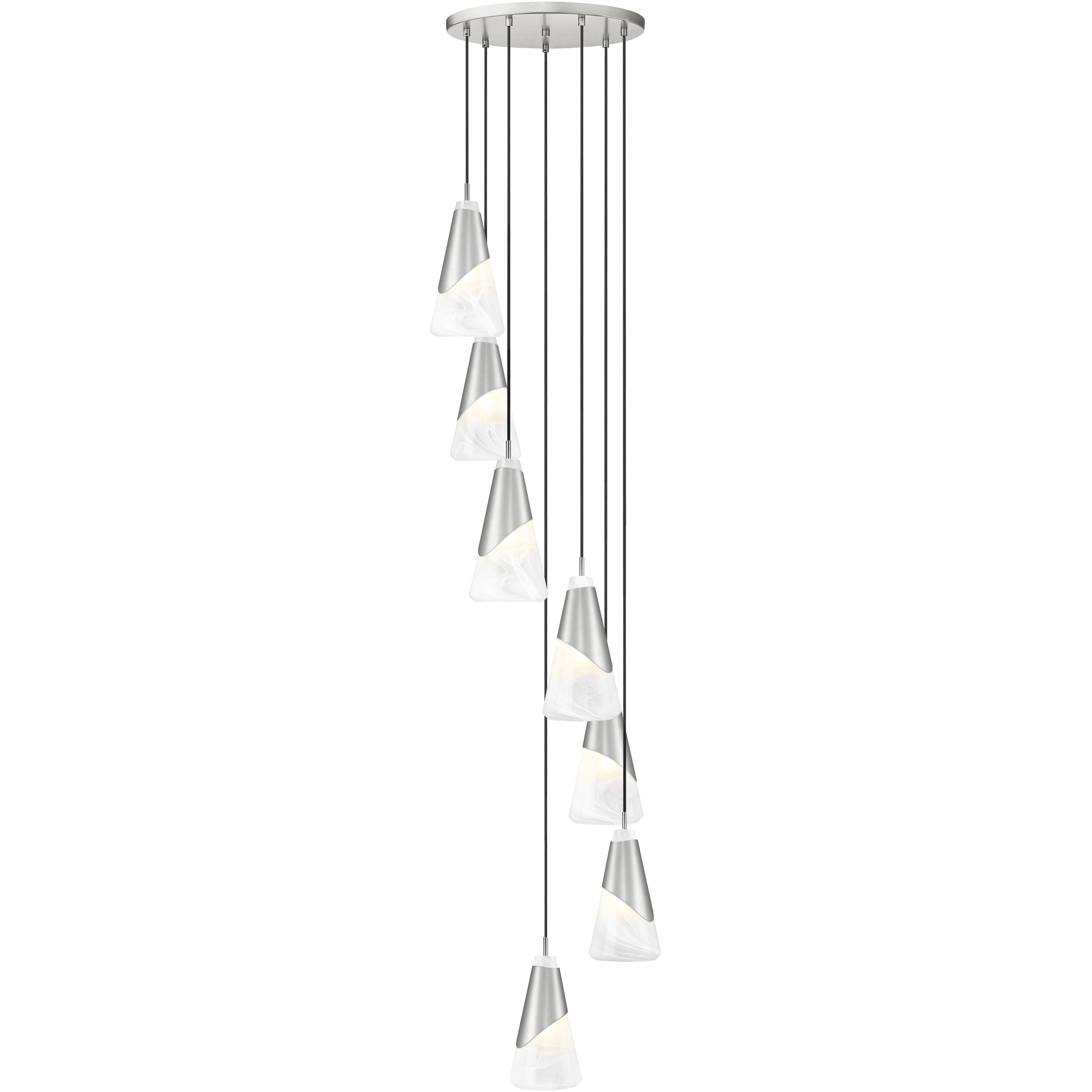 Aimie 7 Light 18 inch Brushed Nickel Chandelier Ceiling Light