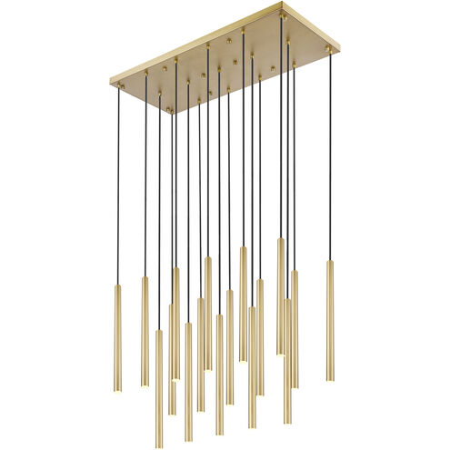 Forest Linear Chandelier Ceiling Light in Modern Gold