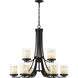 Willow 9 Light 31.25 inch Matte Black Chandelier Ceiling Light