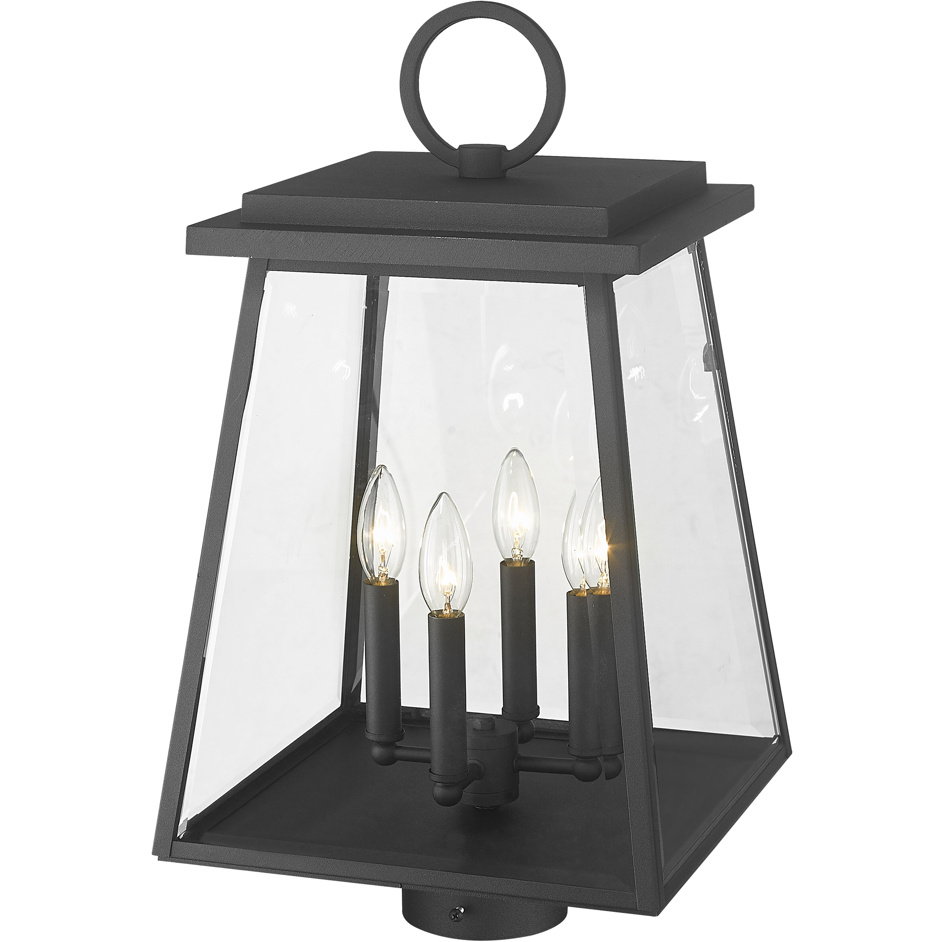 Broughton 4 Light 22.5 inch Black Outdoor Post Mount Fixture
