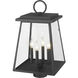 Broughton 4 Light 22.5 inch Black Outdoor Post Mount Fixture