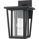 Seoul 1 Light 11.5 inch Black Outdoor Wall Light