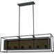Infinity 12 Light 44 inch Misty Charcoal Linear Chandelier Ceiling Light
