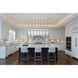Fontaine Linear Chandelier Ceiling Light in Brushed Nickel