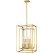 Easton 8 Light 16.5 inch Rubbed Brass Chandelier Ceiling Light