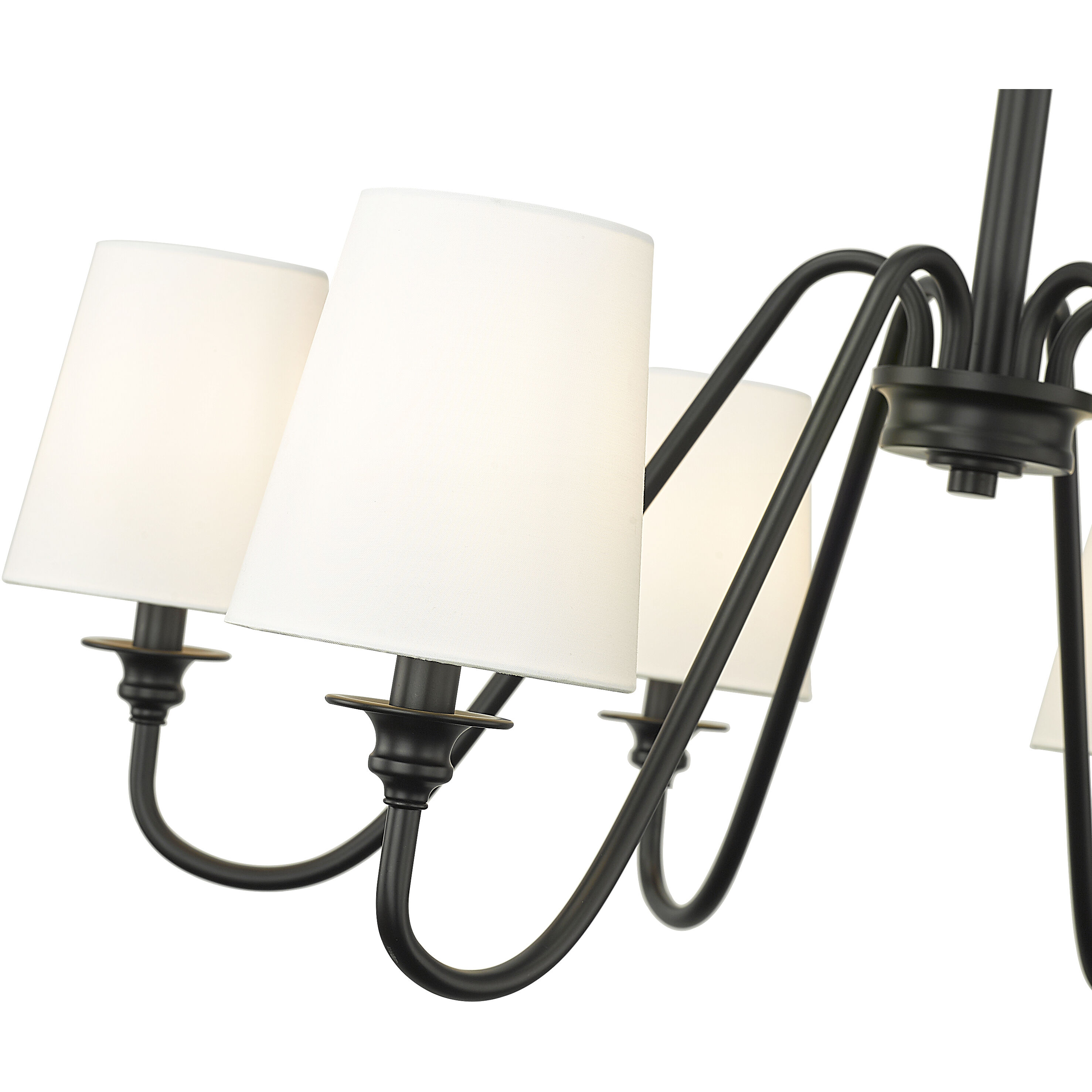 Gianna 6 Light 32 inch Matte Black Chandelier Ceiling Light