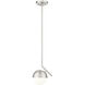 Realm Sphere 1 Light 8.5 inch Brushed Nickel Pendant Ceiling Light