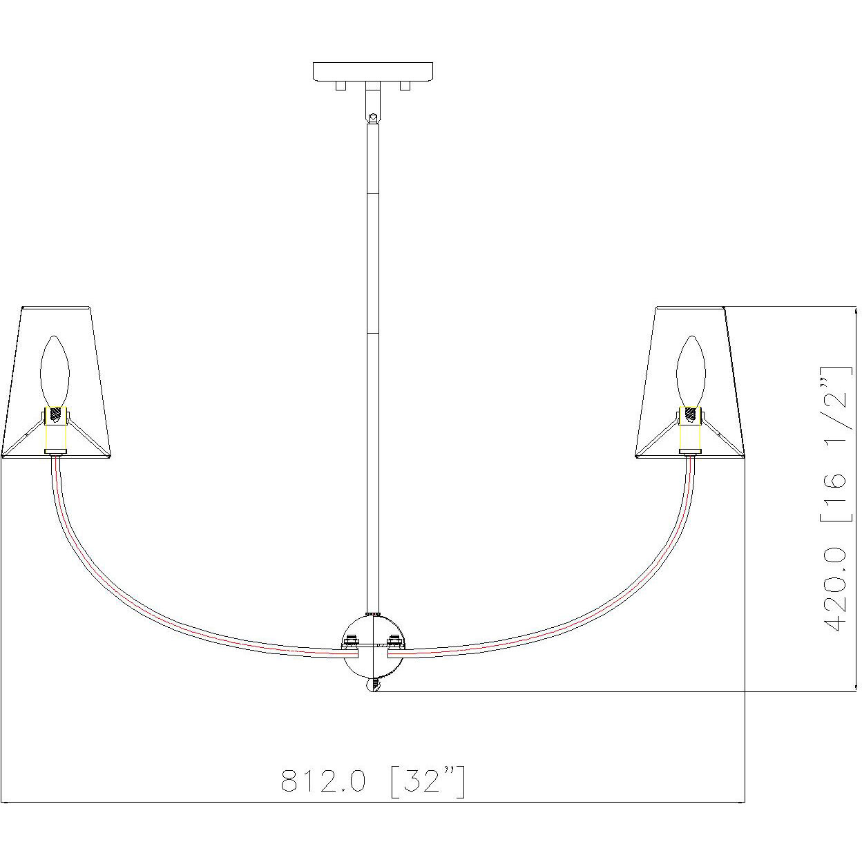 Shannon 5 Light 32 inch Matte Black Chandelier Ceiling Light