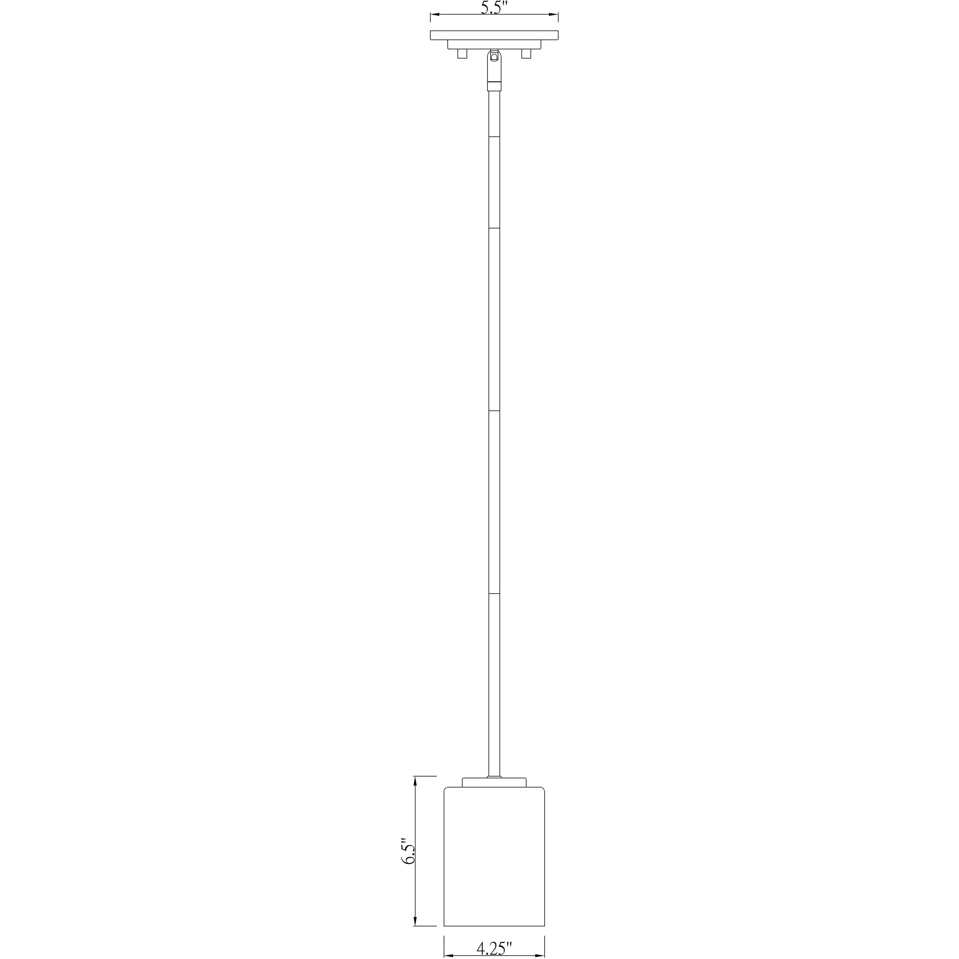 Willow 1 Light 5.5 inch Matte Black Pendant Ceiling Light