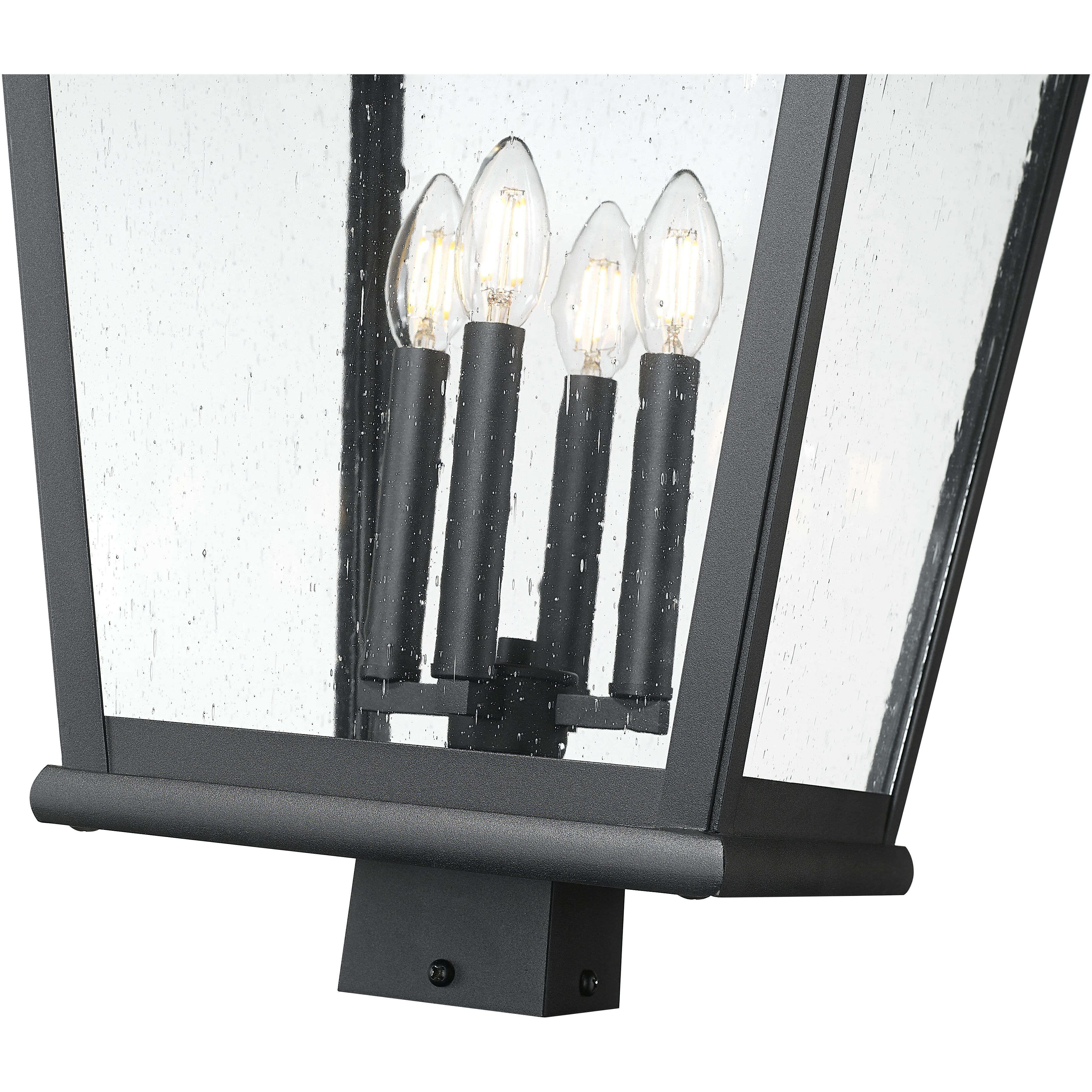 Raphael 4 Light 31.75 inch Sand Black Outdoor Post Mount Fixture in Soft Sand Black