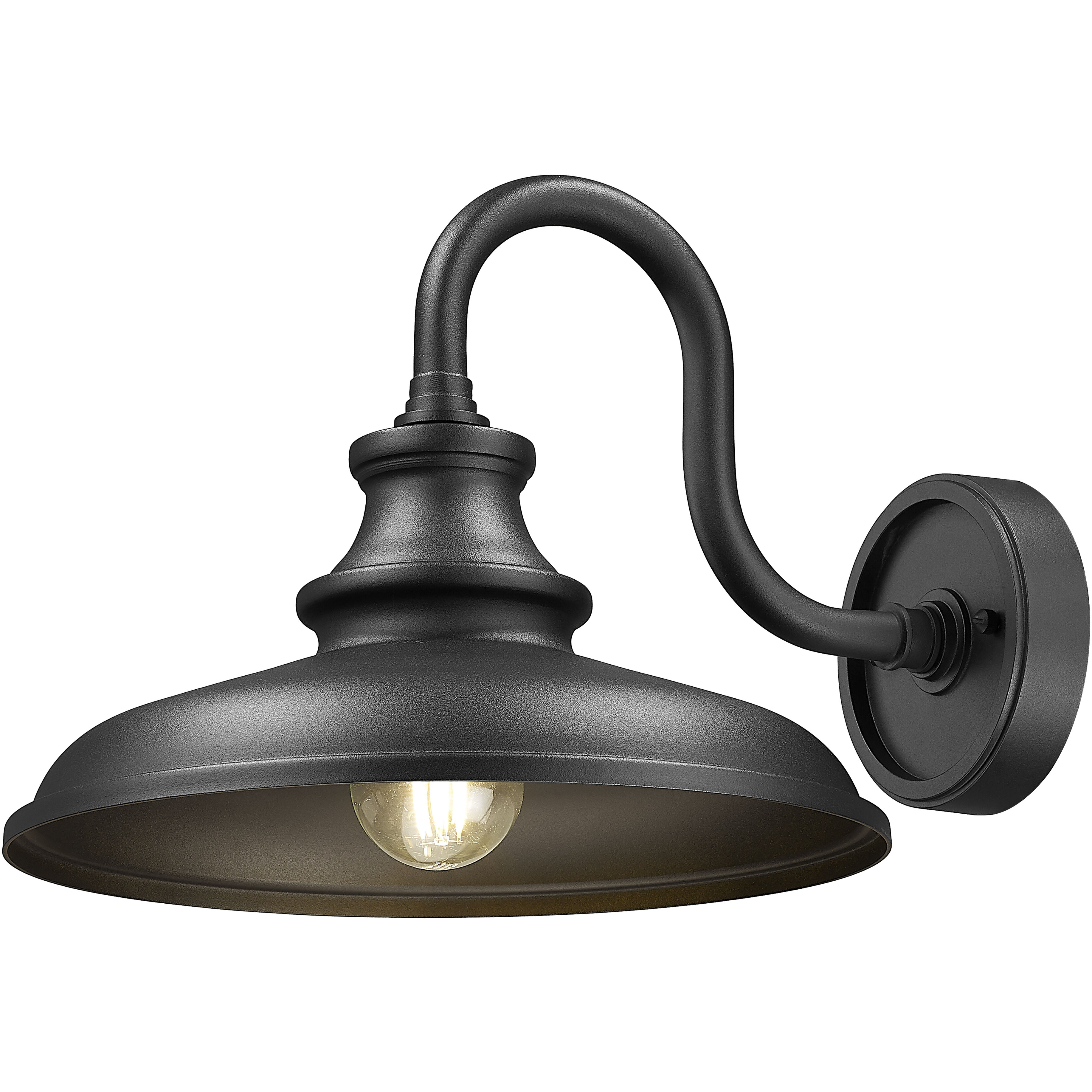 RLM 1 Light 10.25 inch Sand Black Outdoor Wall Light