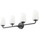 Montford 4 Light 32 inch Matte Black Bath Vanity Light Wall Light