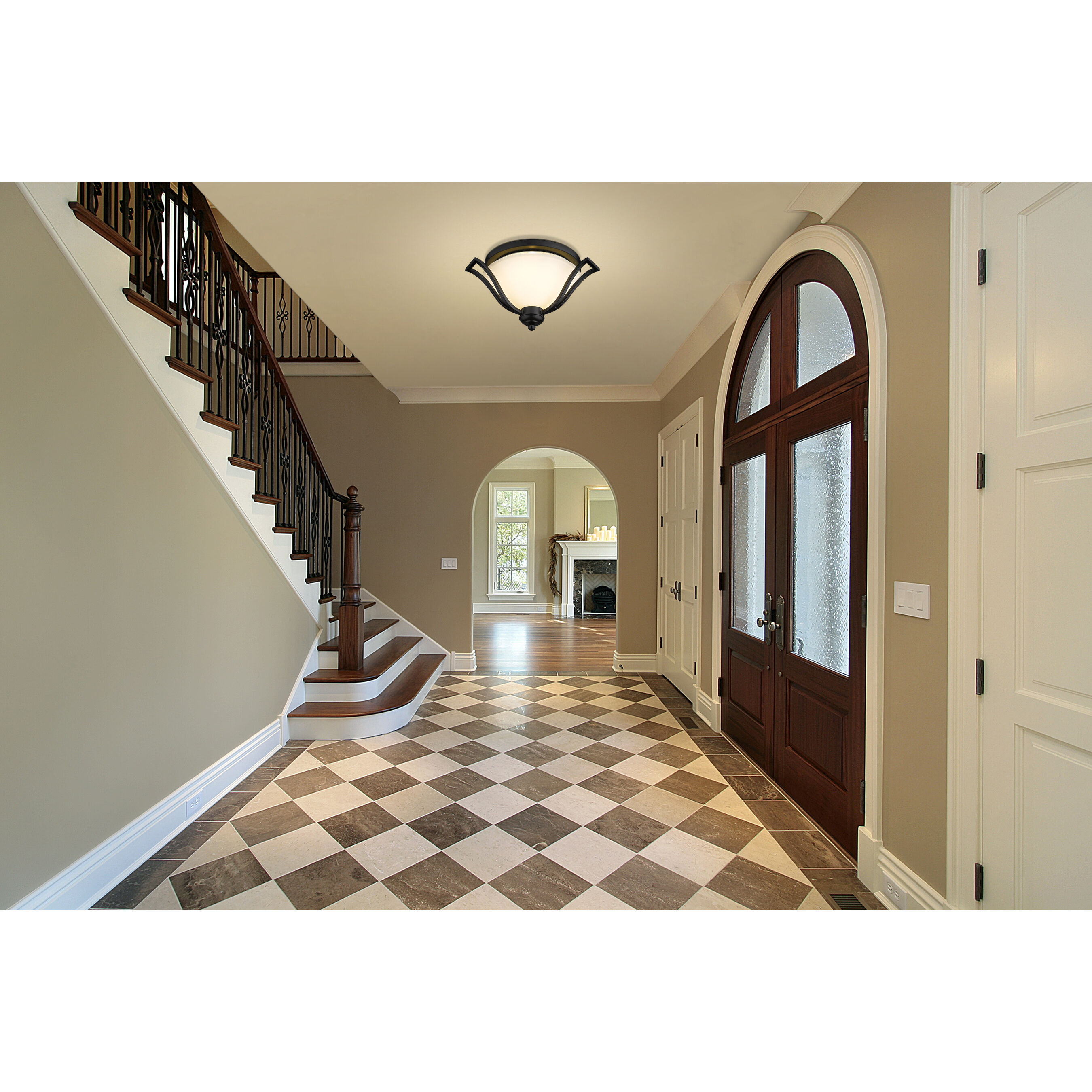 Lagoon 3 Light 18.5 inch Matte Black Flush Mount Ceiling Light