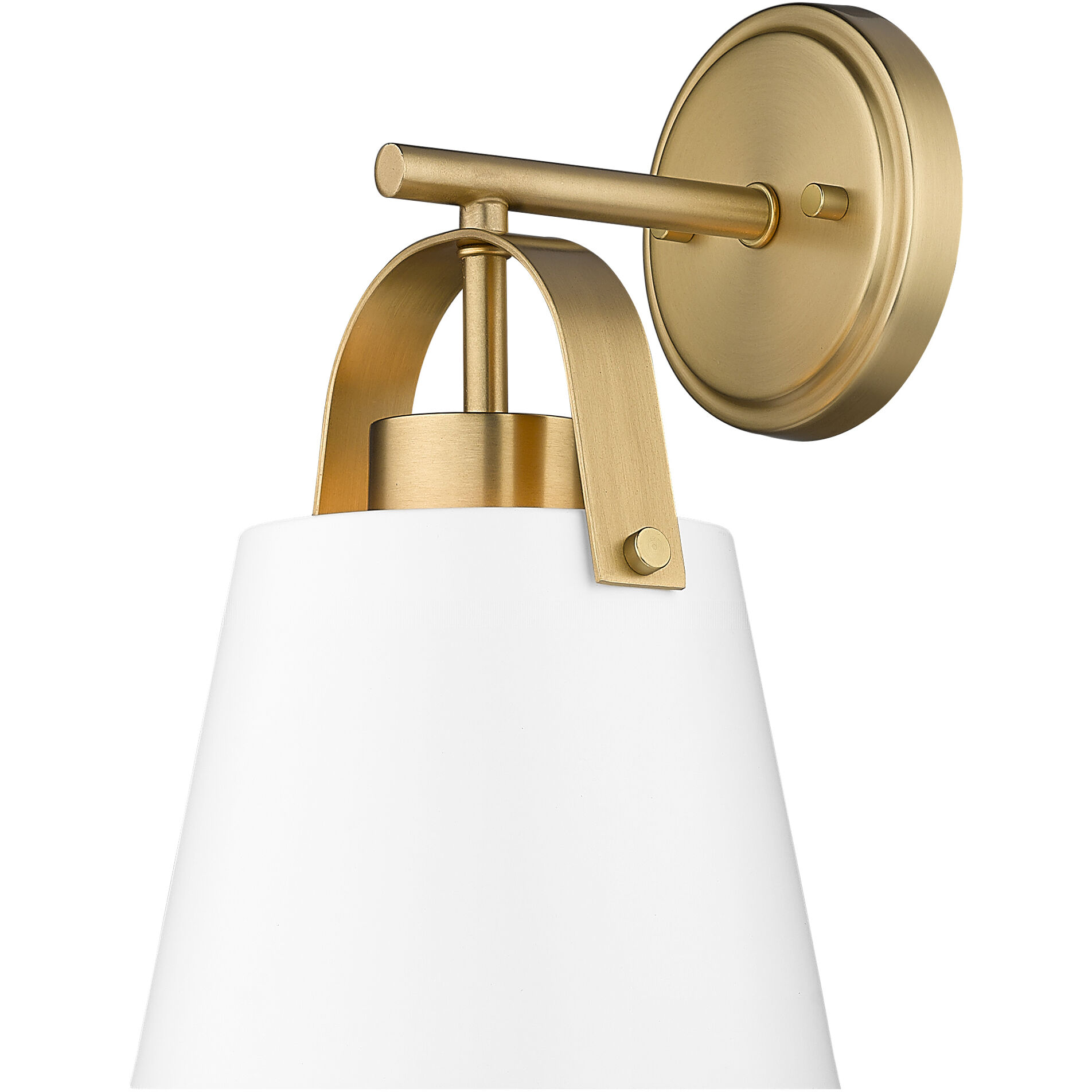 Z-Studio 1 Light 8 inch Matte White and Heritage Brass Wall Sconce Wall Light