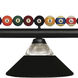 Shark 3 Light 58 inch Matte Black Billiard Ceiling Light in Clear Ribbed and Matte Black Glass and Steel