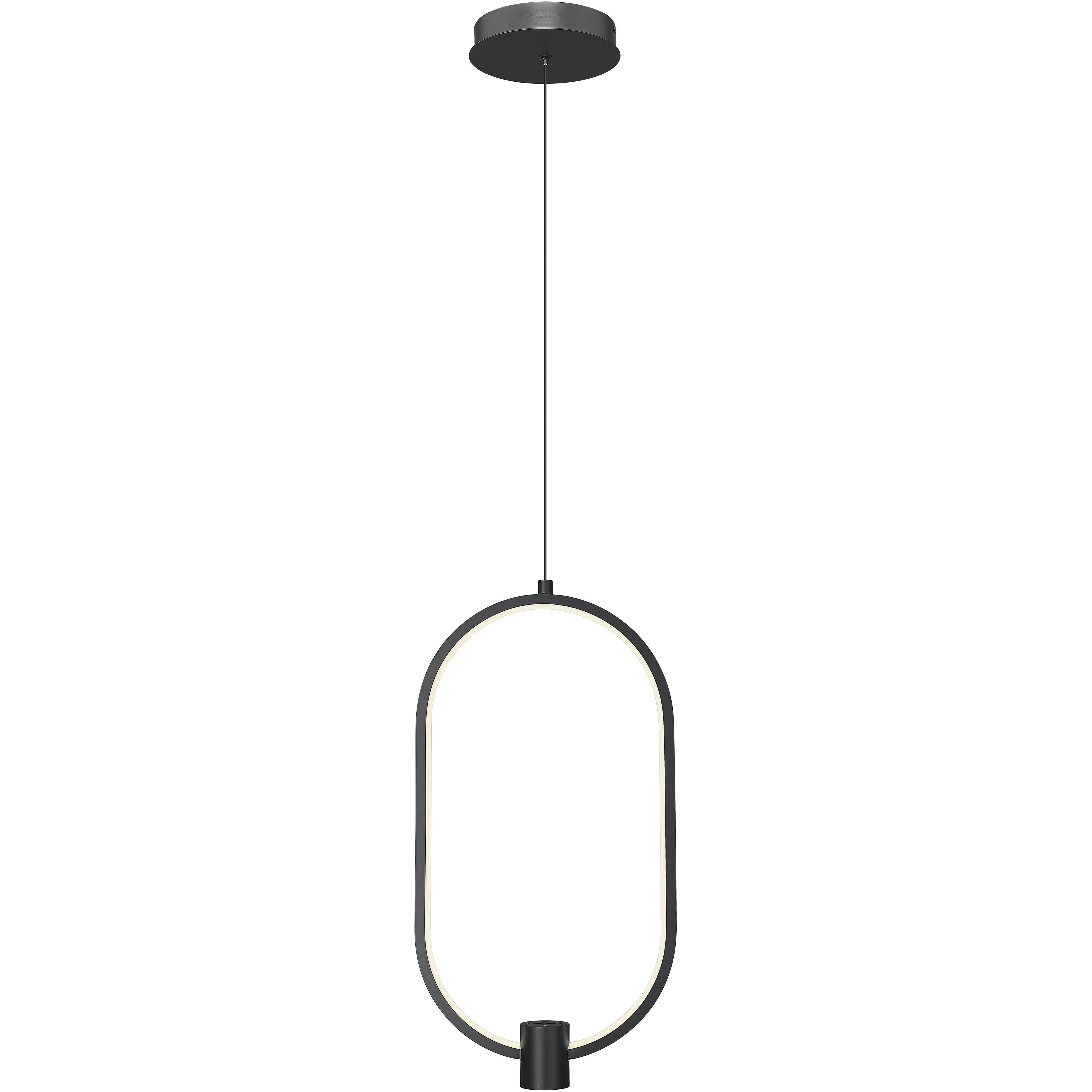 Saros Pendant Ceiling Light in Matte Black, LED