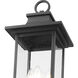 Tiberius 4 Light 107.25 inch Black Outdoor Post Mounted Fixture in Clear Seedy Glass