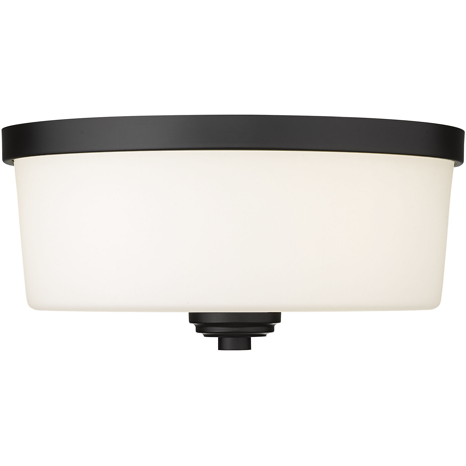 Arlington 3 Light 14 inch Matte Black Flush Mount Ceiling Light