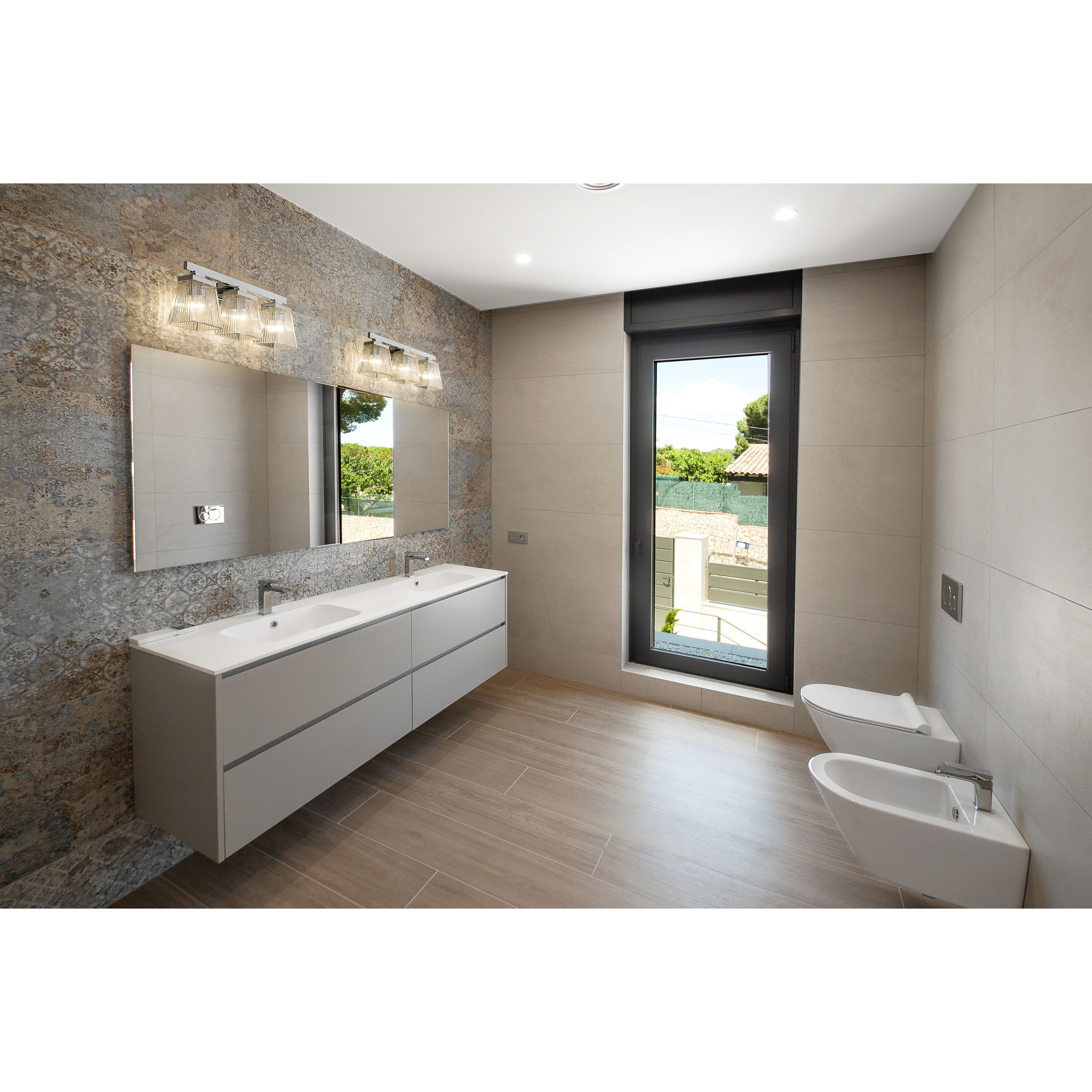 Astor 3 Light 23 inch Chrome Vanity Wall Light