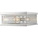 Camellia 3 Light 15 inch Polished Nickel Flush Mount Ceiling Light in Polished Nickel Steel