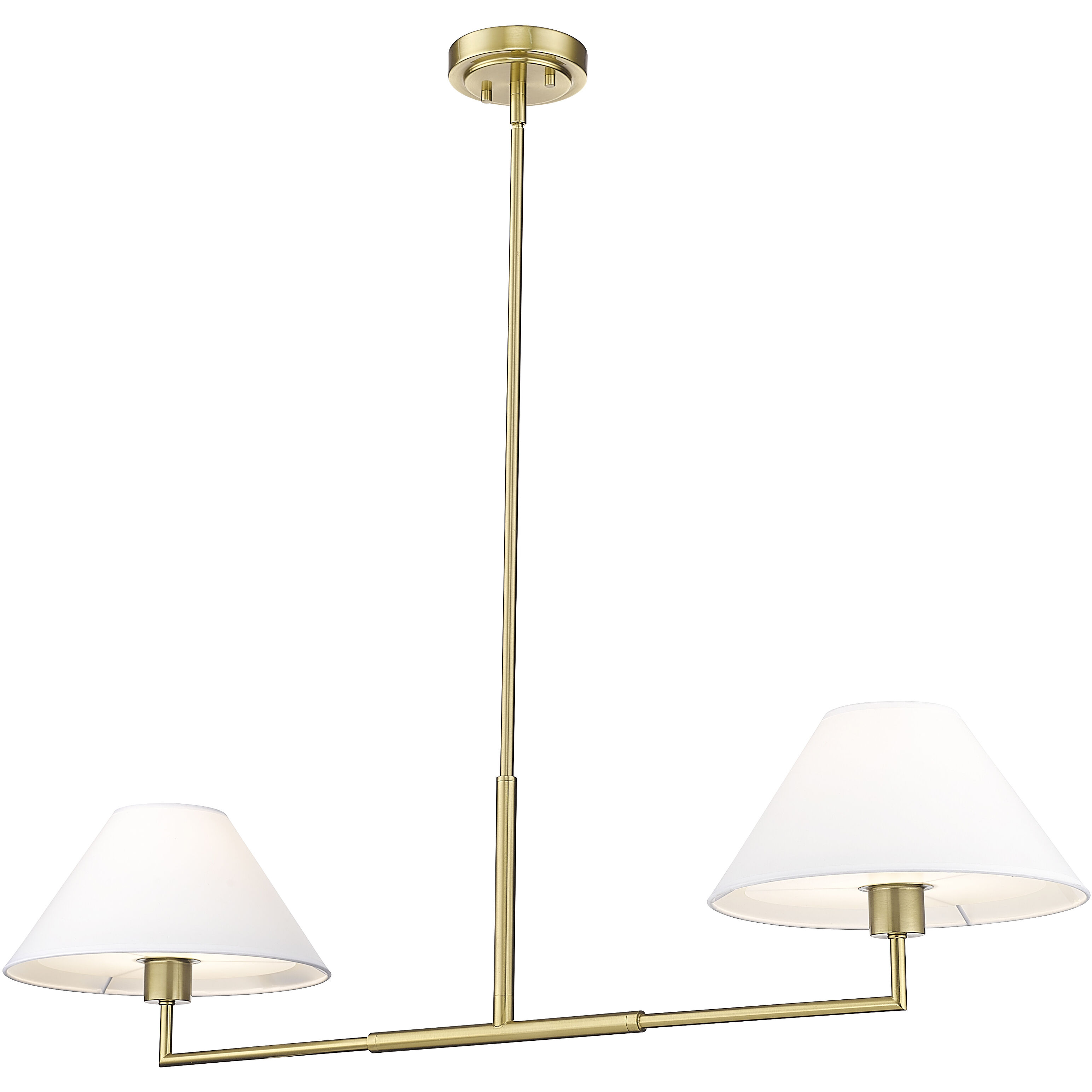 Leila 2 Light 12 inch Luxe Gold Chandelier Ceiling Light