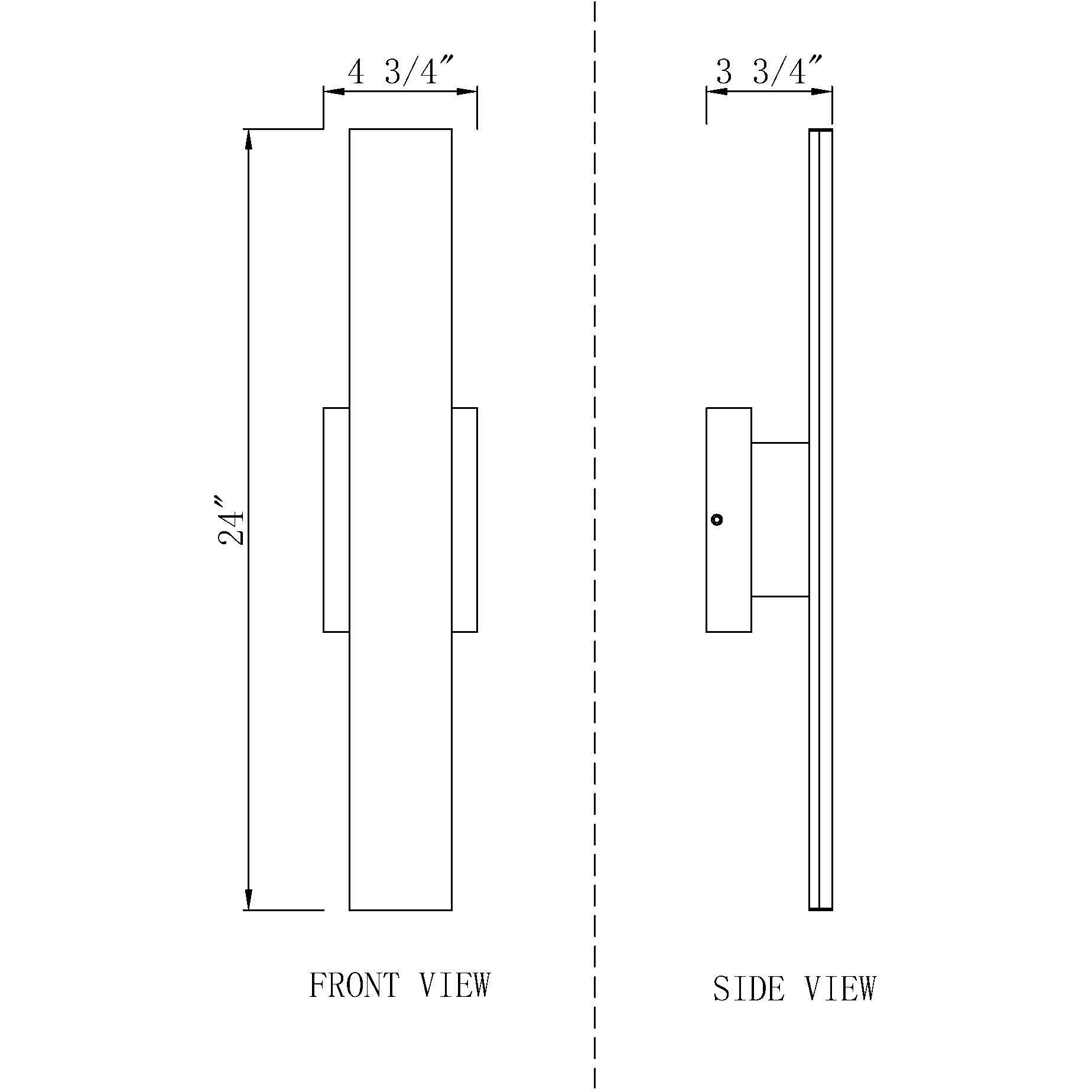 Stylet LED 3.75 inch Sand Black Outdoor Wall Light