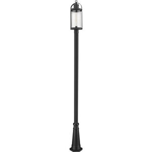 Roundhouse 1 Light 118.75 inch Black Outdoor Post Mounted Fixture in 14