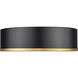 Bradley LED 16 inch Matte Black and Modern Gold Flush Mount Ceiling Light