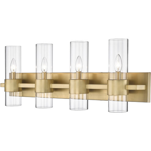 Lawson 4 Light 32 inch Rubbed Brass Vanity Wall Light in Rubbed Bronze