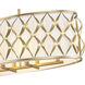 Harden 10 Light 43 inch Modern Gold Linear Chandelier Ceiling Light