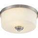 Lamina 2 Light 12.13 inch Brushed Nickel Flush Mount Ceiling Light