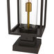 Dunbroch 1 Light 22.75 inch Deep Bronze and Outdoor Brass Outdoor Pier Mounted Fixture
