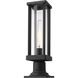 Glenwood 1 Light 16 inch Black Outdoor Pier Mounted Fixture