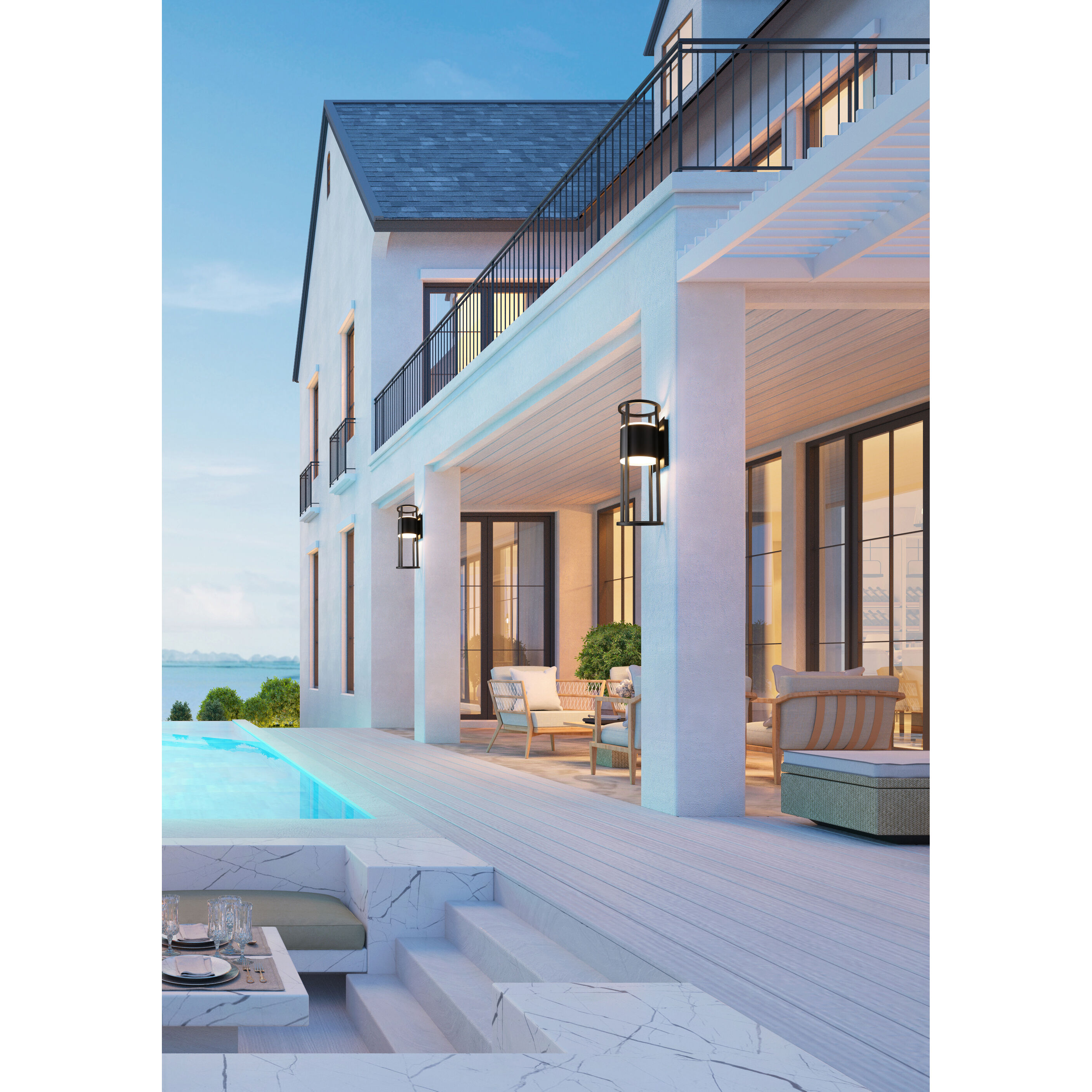 Z Lite 517B BK LED Luca LED 24 inch Black Outdoor Wall Light