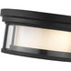 Willow 2 Light 12 inch Matte Black Flush Mount Ceiling Light