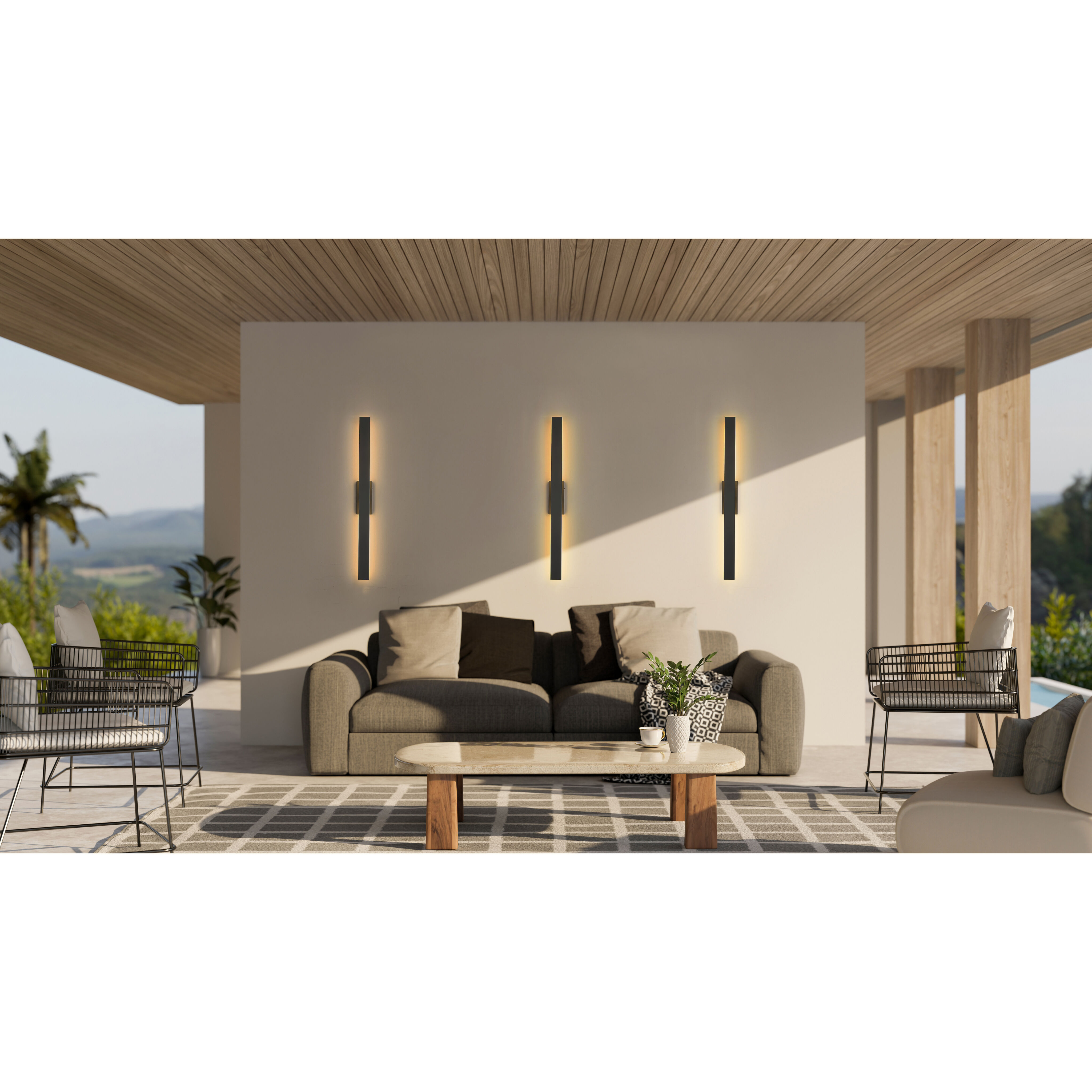 Stylet LED 3.75 inch Sand Black Outdoor Wall Light