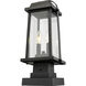 Millworks 2 Light 17.75 inch Black Outdoor Pier Mounted Fixture