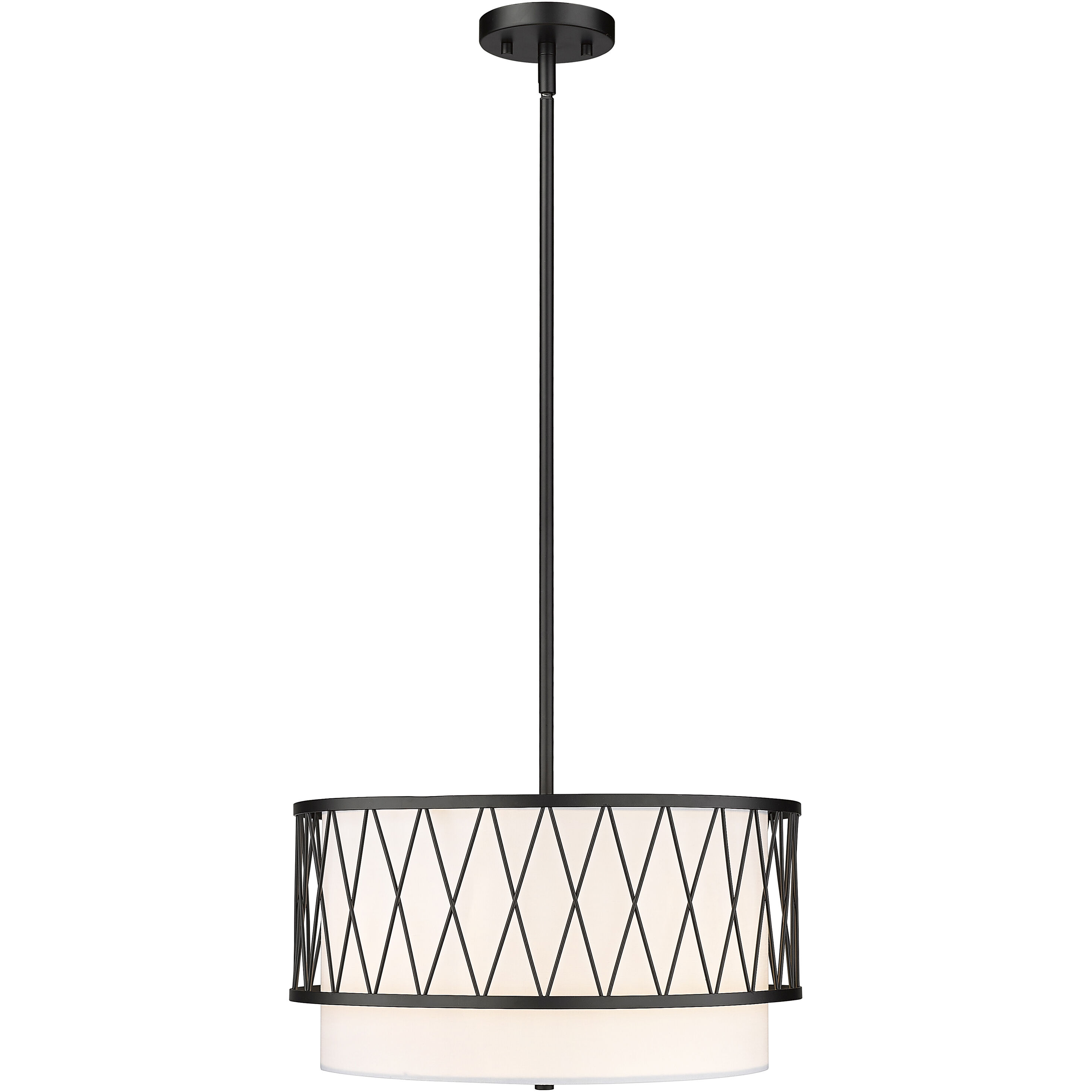 Dalton 3 Light 17 inch Matte Black Pendant Ceiling Light