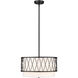 Dalton 3 Light 17 inch Matte Black Pendant Ceiling Light