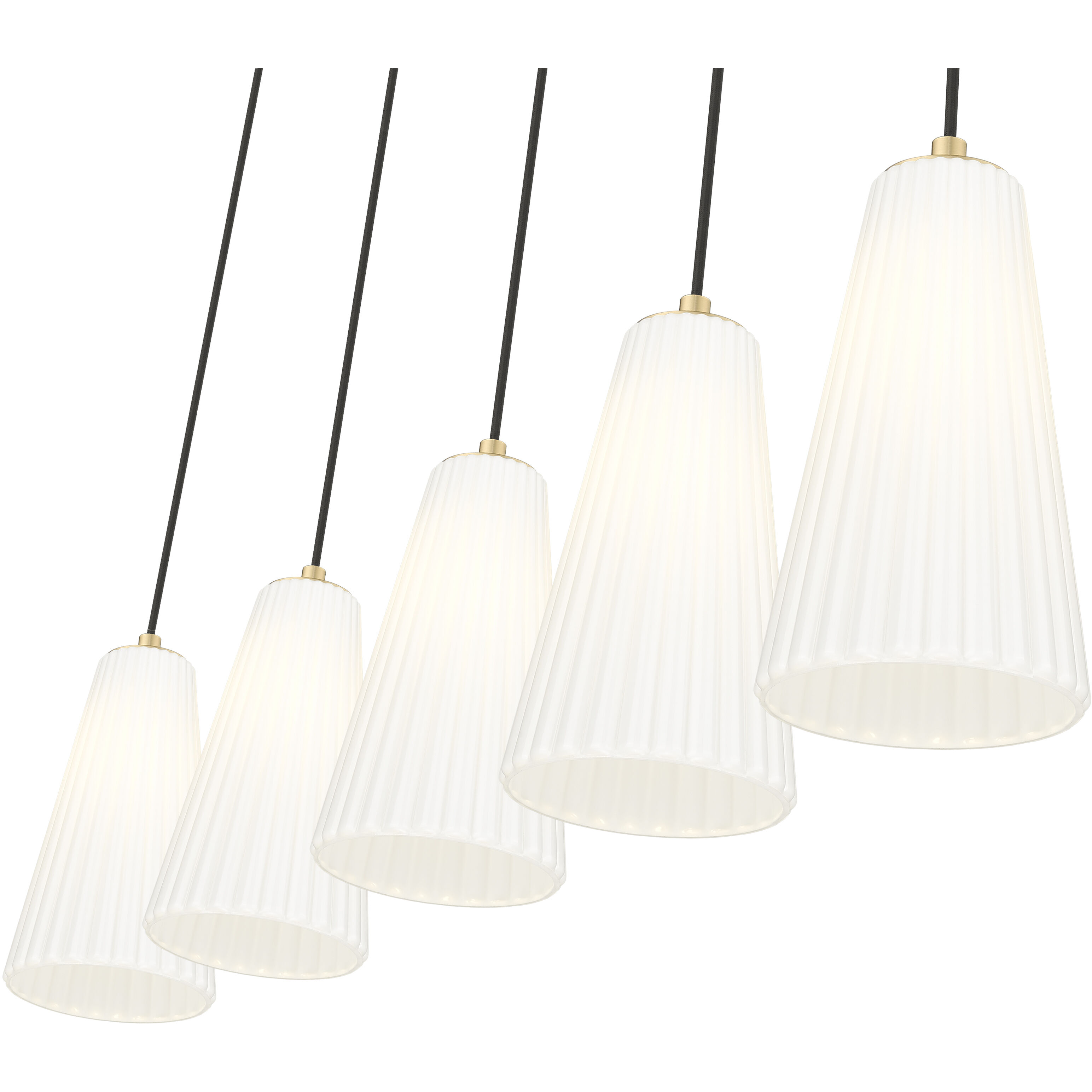 Farrell 5 Light 42 inch Modern Gold Linear Chandelier Ceiling Light