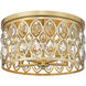 Dealey 5 Light 18 inch Heirloom Brass Flush Mount Ceiling Light