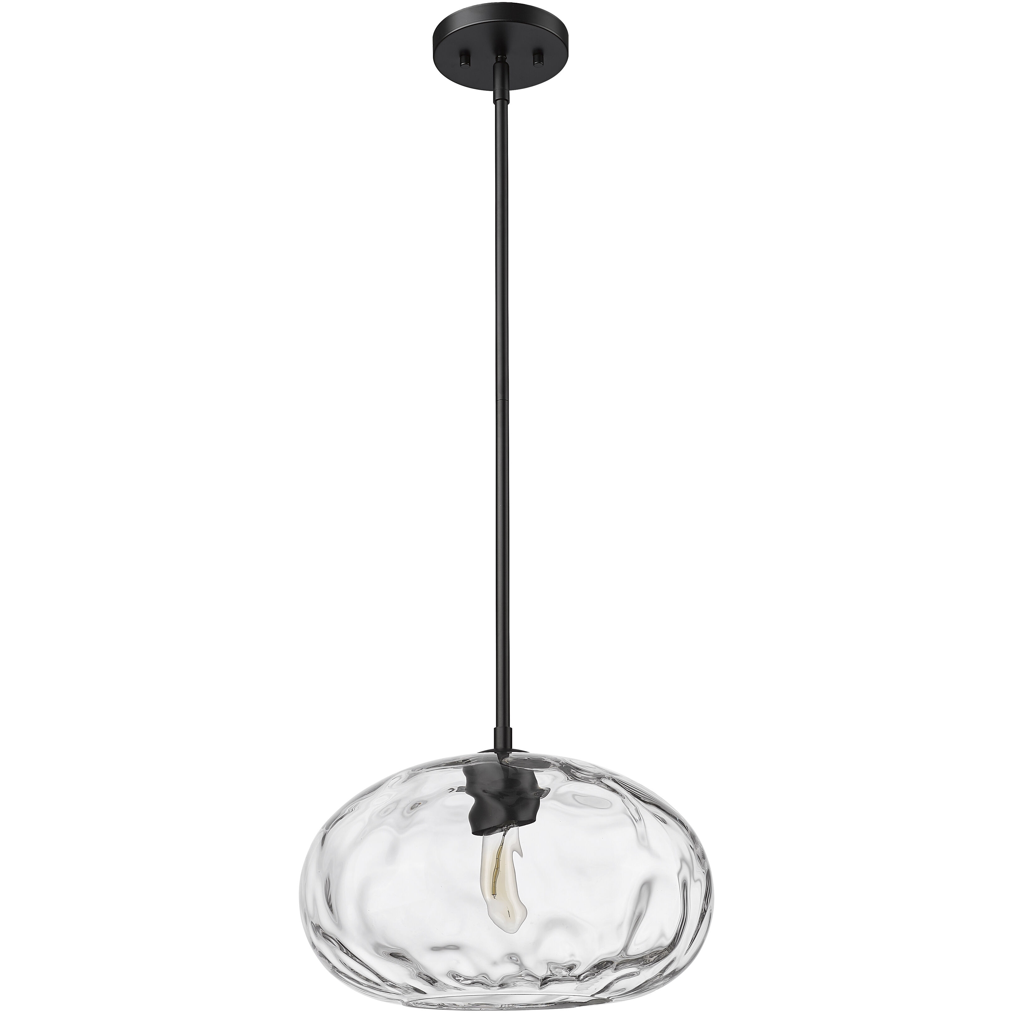 Chloe 1 Light 14 inch Matte Black Pendant Ceiling Light