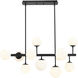 Midnetic 11 Light 38.25 inch Matte Black Linear Chandelier Ceiling Light